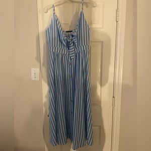 NWOT pinstriped midi dress